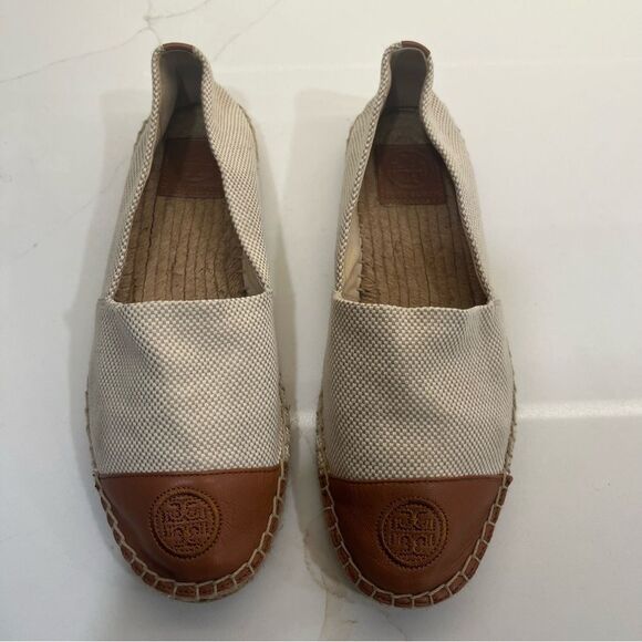Tory Burch Cream and Tan Espadrilles - Picture 2 of 8